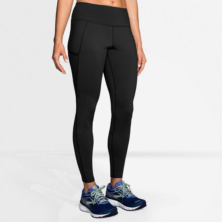 Brooks Threshold Israel - Women's Running Leggings - Grey (27695-ZPNG)